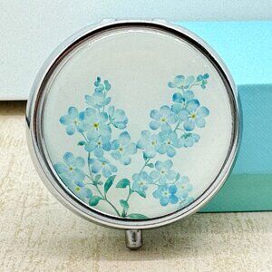 Flower Daily Round Pill Box Organizer Vitamin Containers On-The-Go Traveling